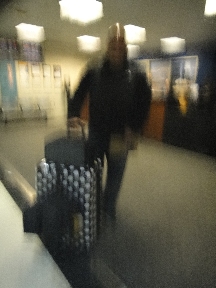 A shot of Rey & luggage showing how blurry everything got